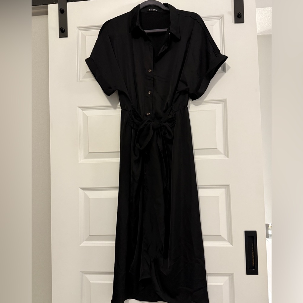 Black Button-Down Dress